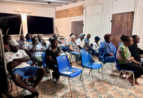 Une vingtaine de personnes s’est réunie le 16 février à Saint-Louis pour la première réunion de participation citoyenne de l’année. Photo : Commune de Saint-Louis est à Saint-Louis De Marie Galante