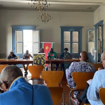 reparation Mercredi 30 avril, conférence de presse des organisations indépendantistes et anticolonialistes de Guadeloupe qui demandent des réparations « matérielles et financières » aux descendants des propriétaires d'esclaves. Photo : DR