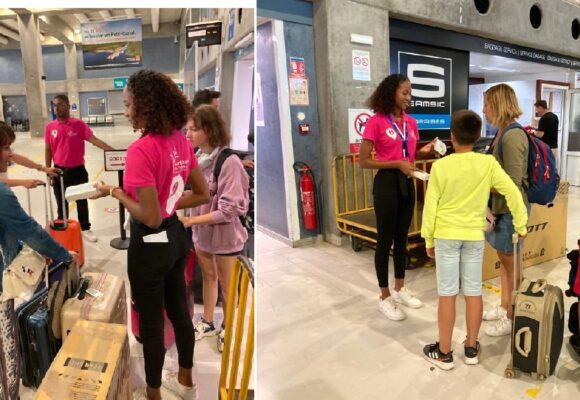 Image d’archive des agents saisonniers affectés au plan Rush 2022 à l’aéroport de Guadeloupe. Photo : Aéroport Guadeloupe Maryse-Condé